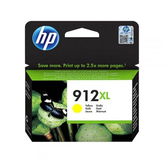 HP 912XL High Yield Yellow Ink Cartridge 825 Pgs (3YL83AE )