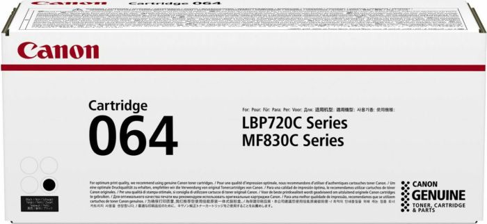 Canon 064 Toner Laser Black for LBP720C/MF830C 5K Pgs (4937C001)