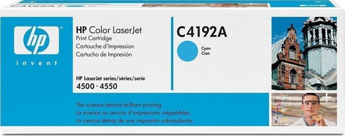 HP LaserJet Cyan Toner Cartridge, 6000 Pages, C4192A