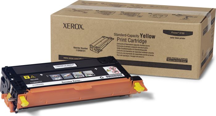 Xerox 113R00721 Yellow Toner 2k Pgs Phaser 6180