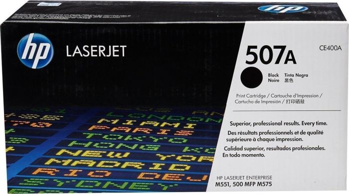 HP 507A LaserJet Black Toner Crtr 5,5k pgs CE400A M551 M575