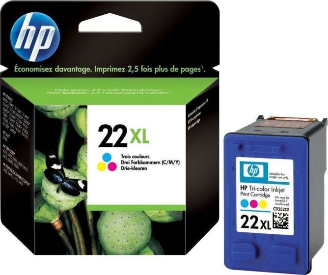 HP No 22XL Tri-Color Ink C9352CE 415Pgs