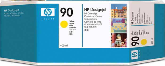 HP No 90 Yellow Ink Crtr LARGE 400ml C5065A