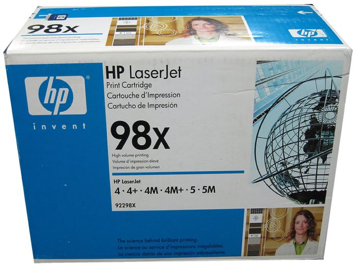 HP 98X LaserJet Black Toner Cartridge, 8800 Pages, 92298X origin