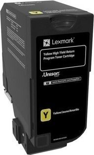 Lexmark 74C2HY0 High Yield Yellow Toner 12k Pgs CS720 CS725 CX725