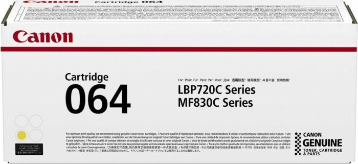 Canon 064 Toner Laser Yellow for LBP720C/MF830C 5K Pgs (4931C001)
