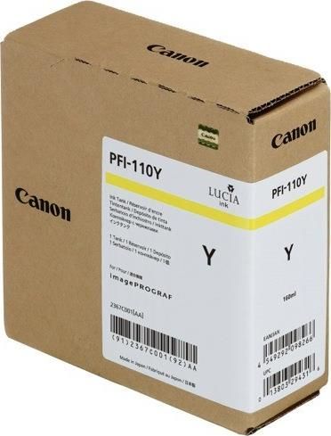  Canon Ink PFI-110Y Yellow 160ml 2367C001 