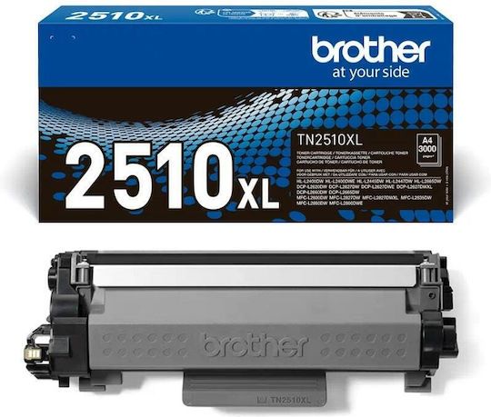 Brother TN-2510XL Γνήσιο Toner Laser Εκτυπωτή Μαύρο 3000 Σελίδων
