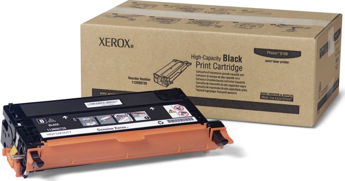 Xerox 113R00726 Black High Cap Phaser 6180 8k pgs