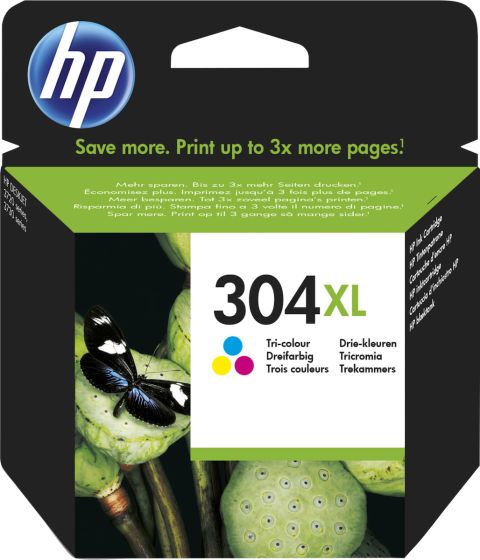 HP No 304XL Tri-Color Ink Crtr 300pages (N9K07AE)