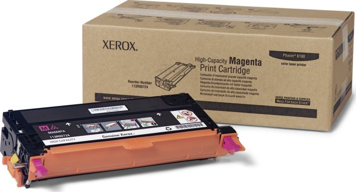 Xerox 113R00724 Magenta Crtr High Cap Phaser 6180 6K Pgs