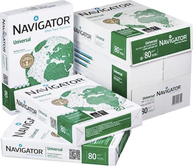 Navigator Universal Χαρτί Εκτύπωσης A4 80gr/m² 5x500 φύλλα